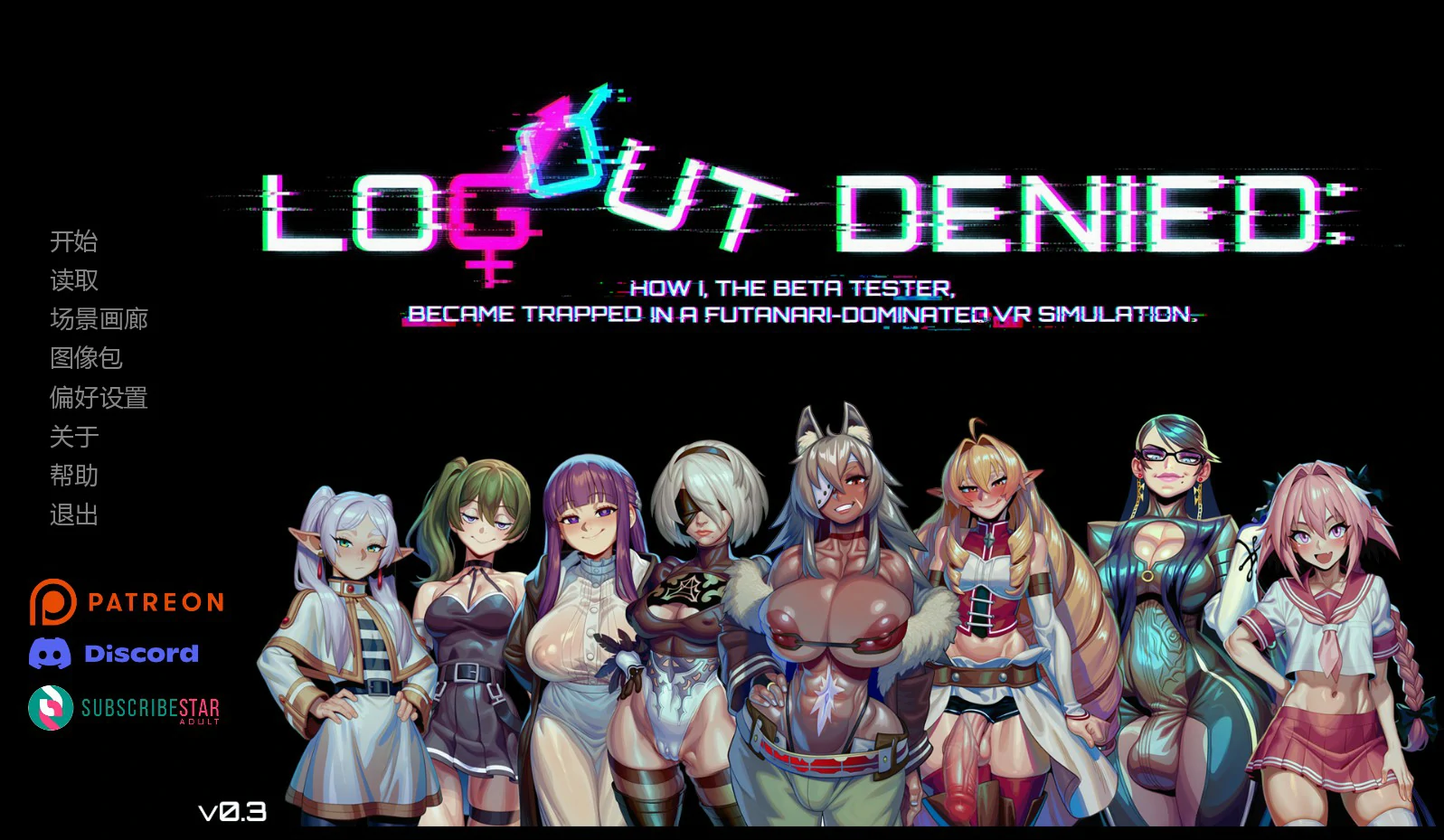 【欧美SLG/AI汉化/扶她】无法登出:扶她VR支配0.3 AI汉化版【PC+安卓/1.6G/更新】 封面图 1